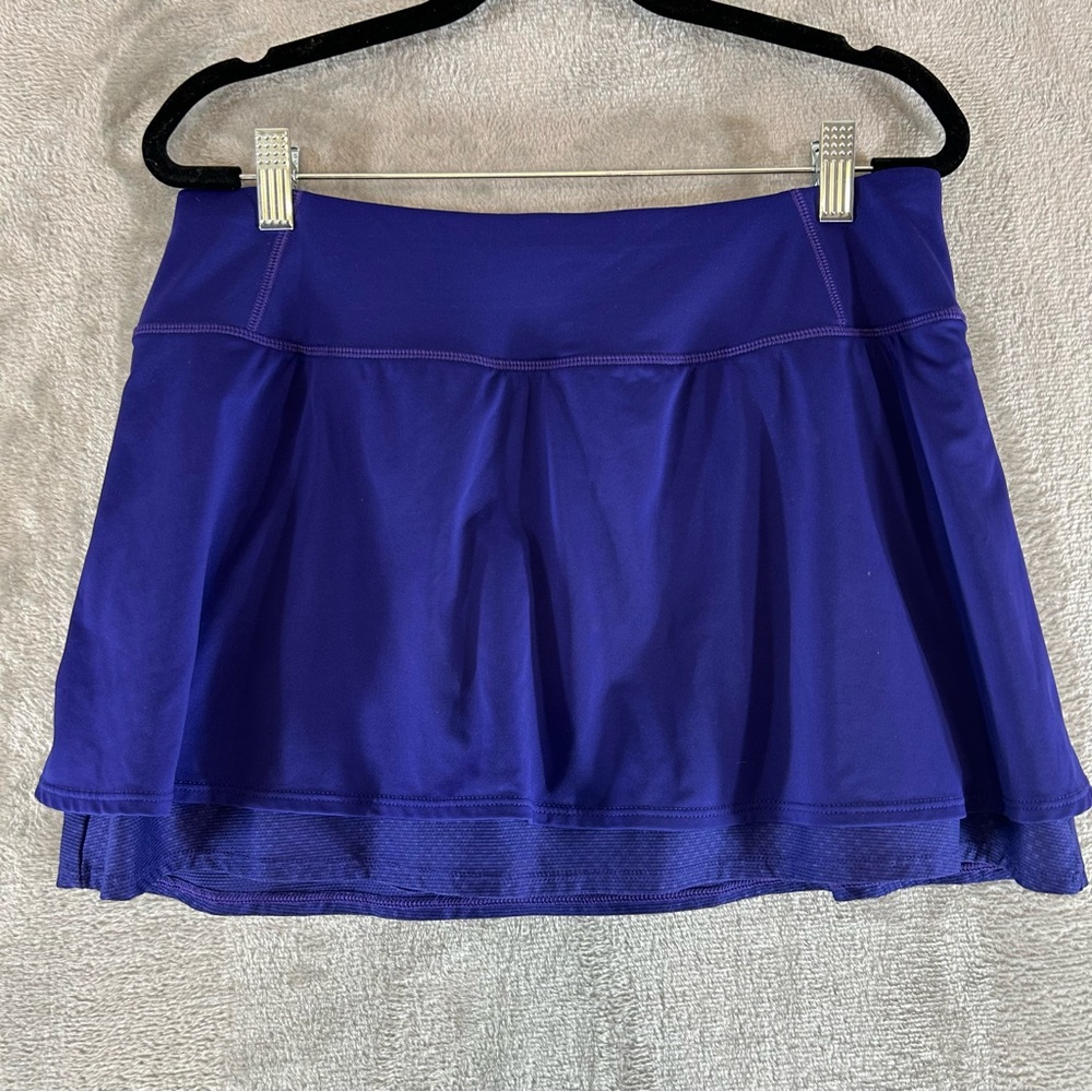 ATHLETA Split Time Skort Size Medium Purple Tennis Skirt Built in Shorts